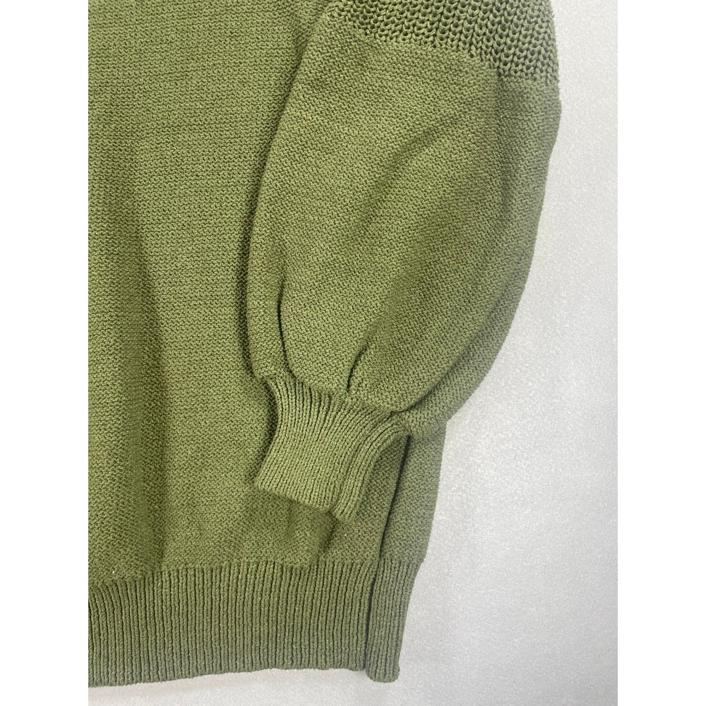 Dokotoo Knit Sweater Womens Small Olive Green Balloon Sleeve Mock Neck - Picture 7 of 7